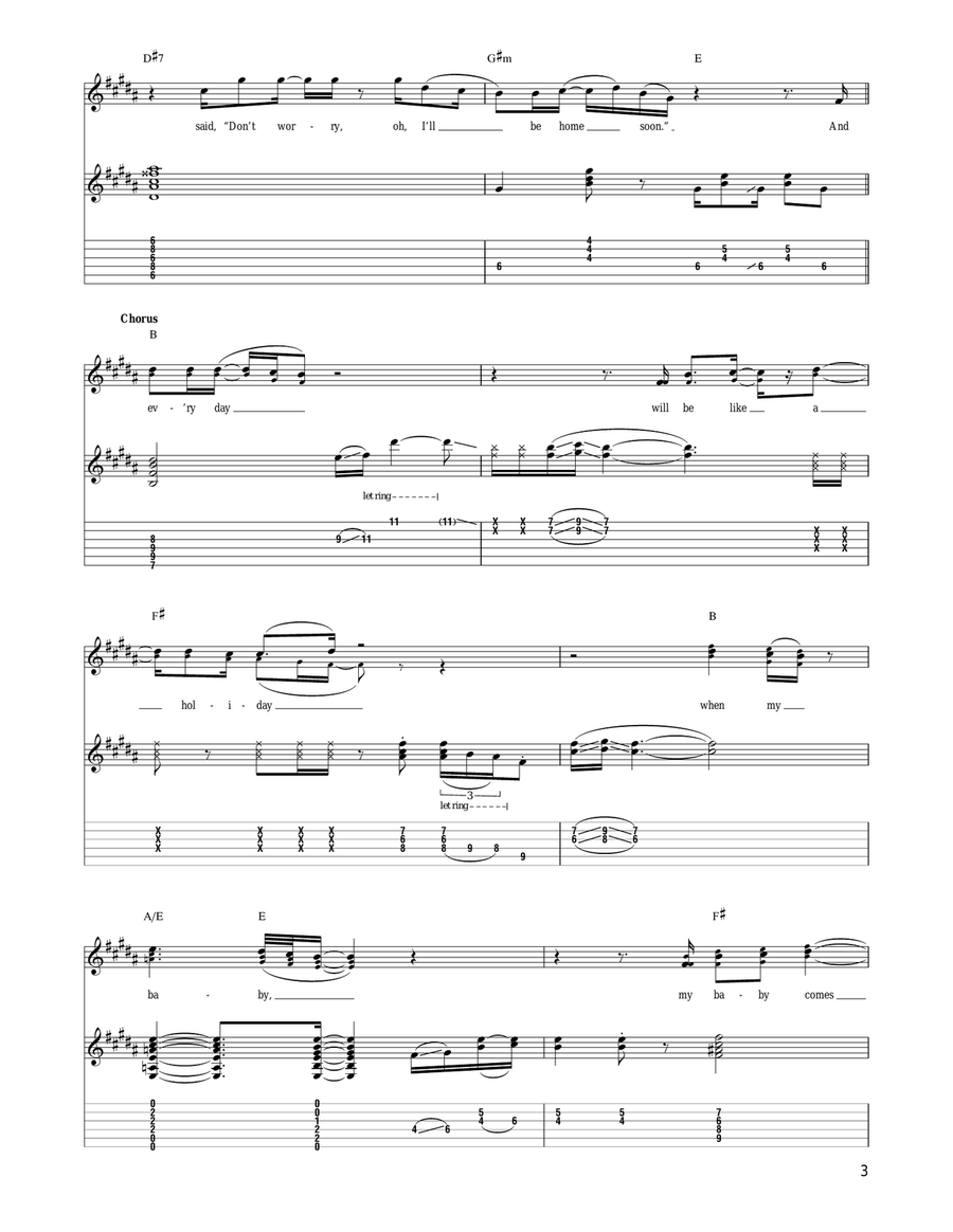 Everyday Will Be Like A Holiday Acoustic Guitar scores gallery preview page 3