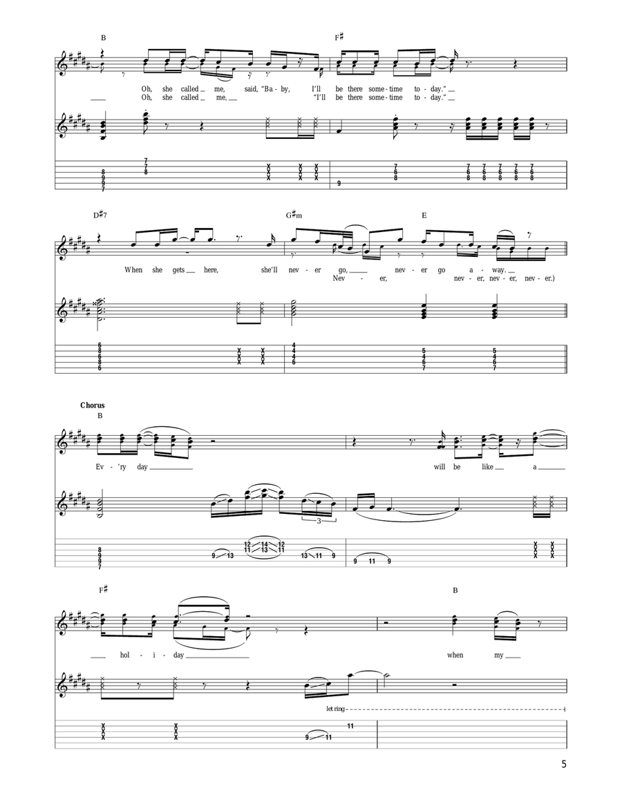 Everyday Will Be Like A Holiday Acoustic Guitar scores gallery preview page 5