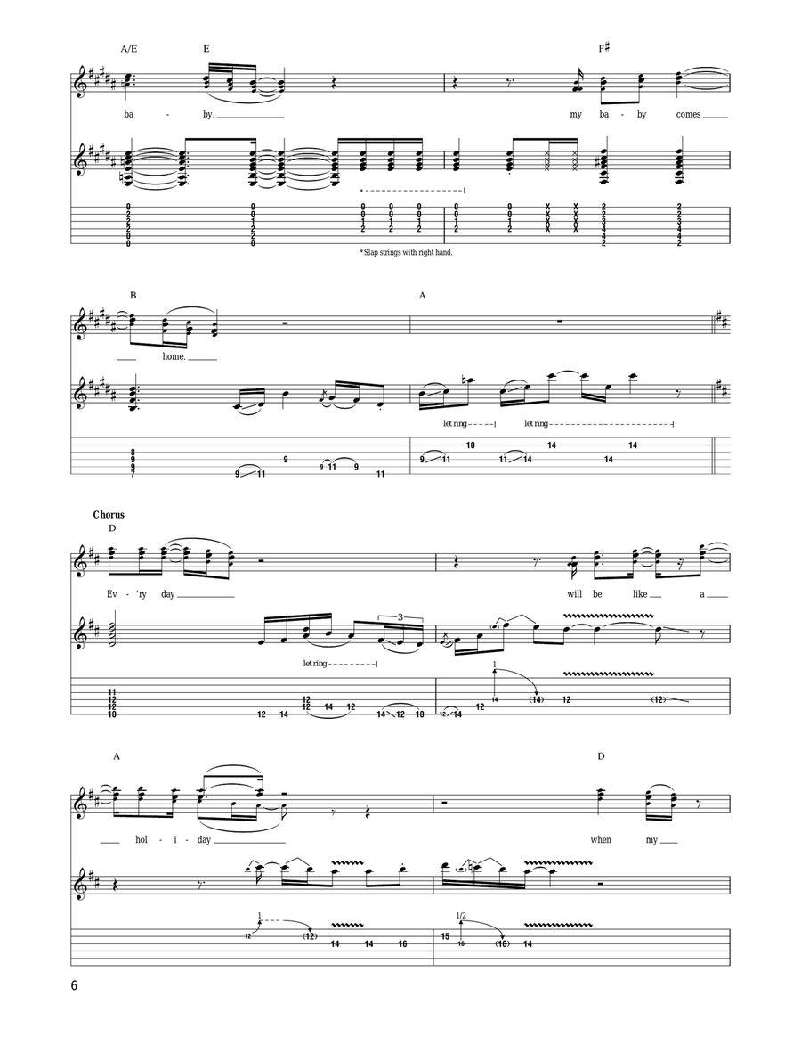 Everyday Will Be Like A Holiday Acoustic Guitar scores gallery preview page 6
