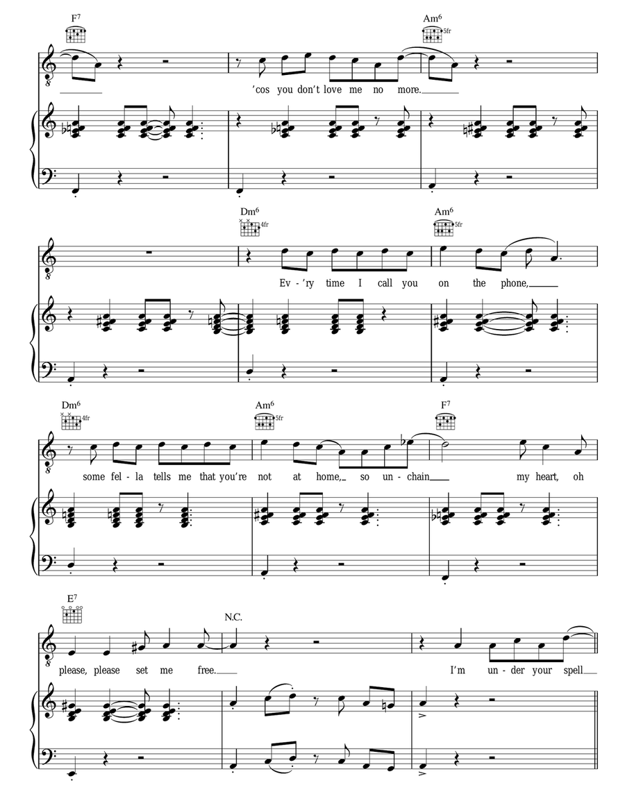 Unchain My Heart Unchain My Heart Guitar scores gallery preview page 3