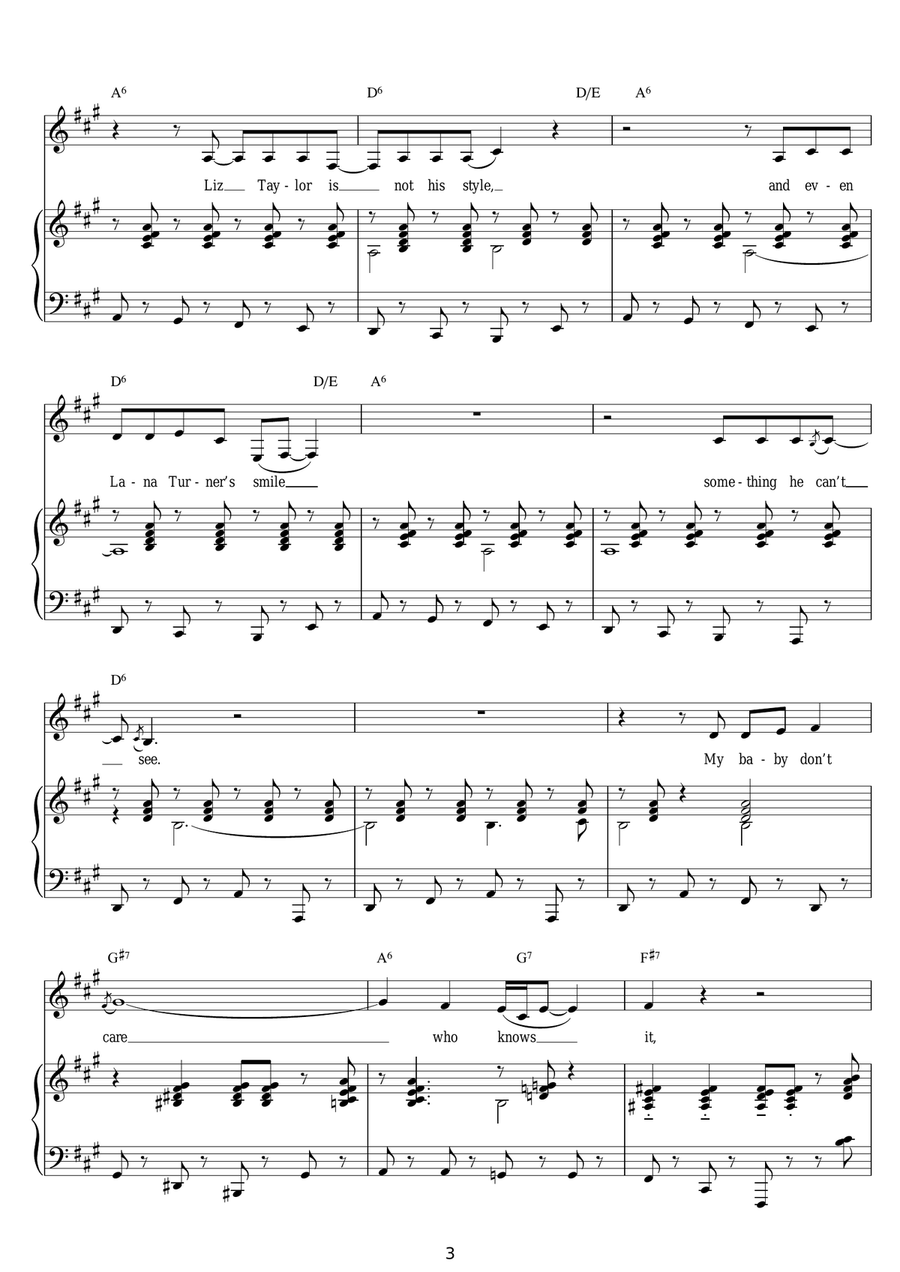 My Baby Just Cares For Me Guitar scores gallery preview page 3