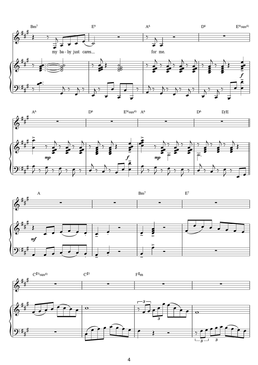 My Baby Just Cares For Me Guitar scores gallery preview page 4