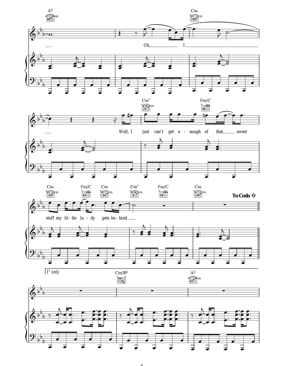 Nineteen Hundred And Eighty Five Acoustic Guitar scores gallery preview page 3