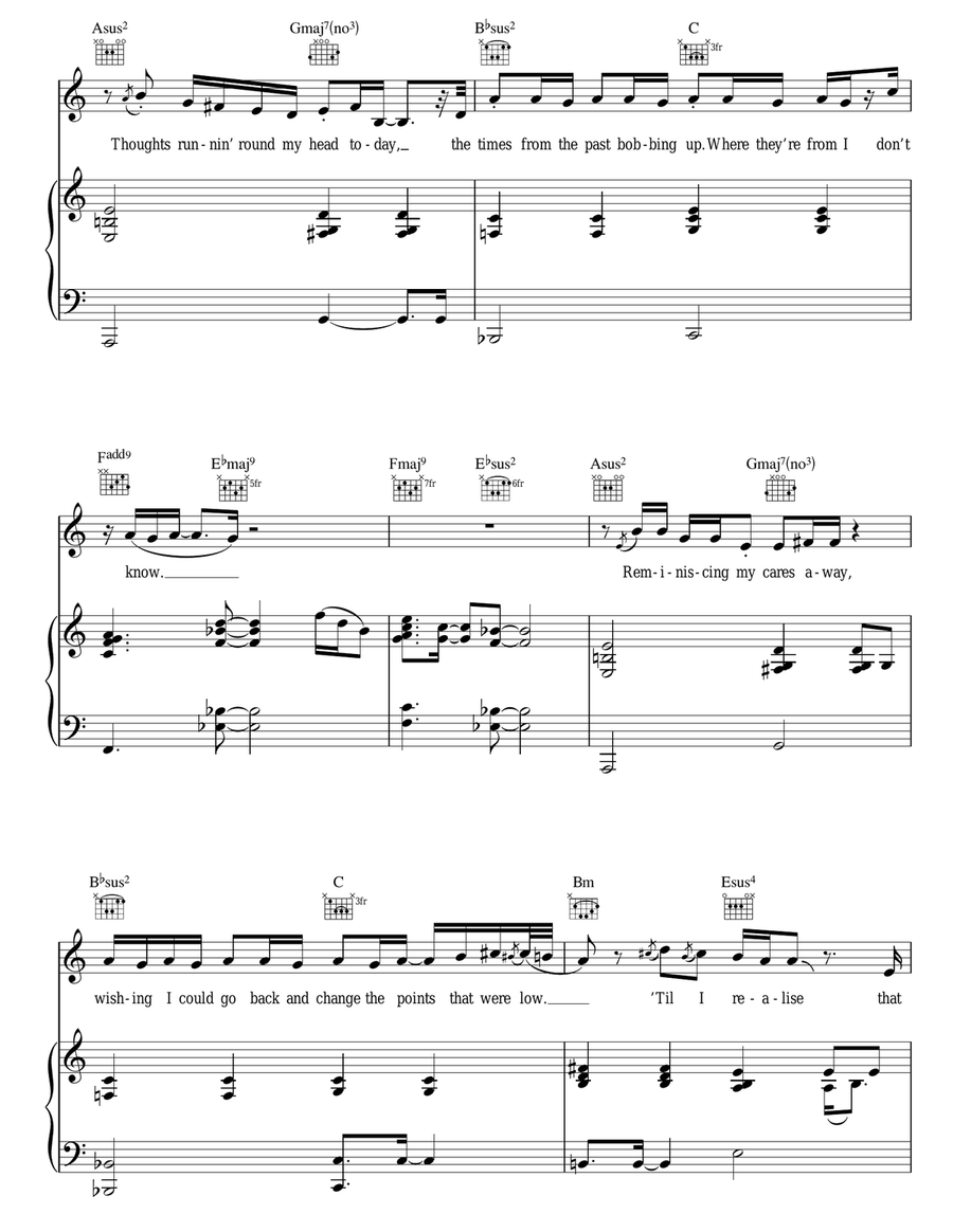 Pointless Nostalgic Guitar scores gallery preview page 4