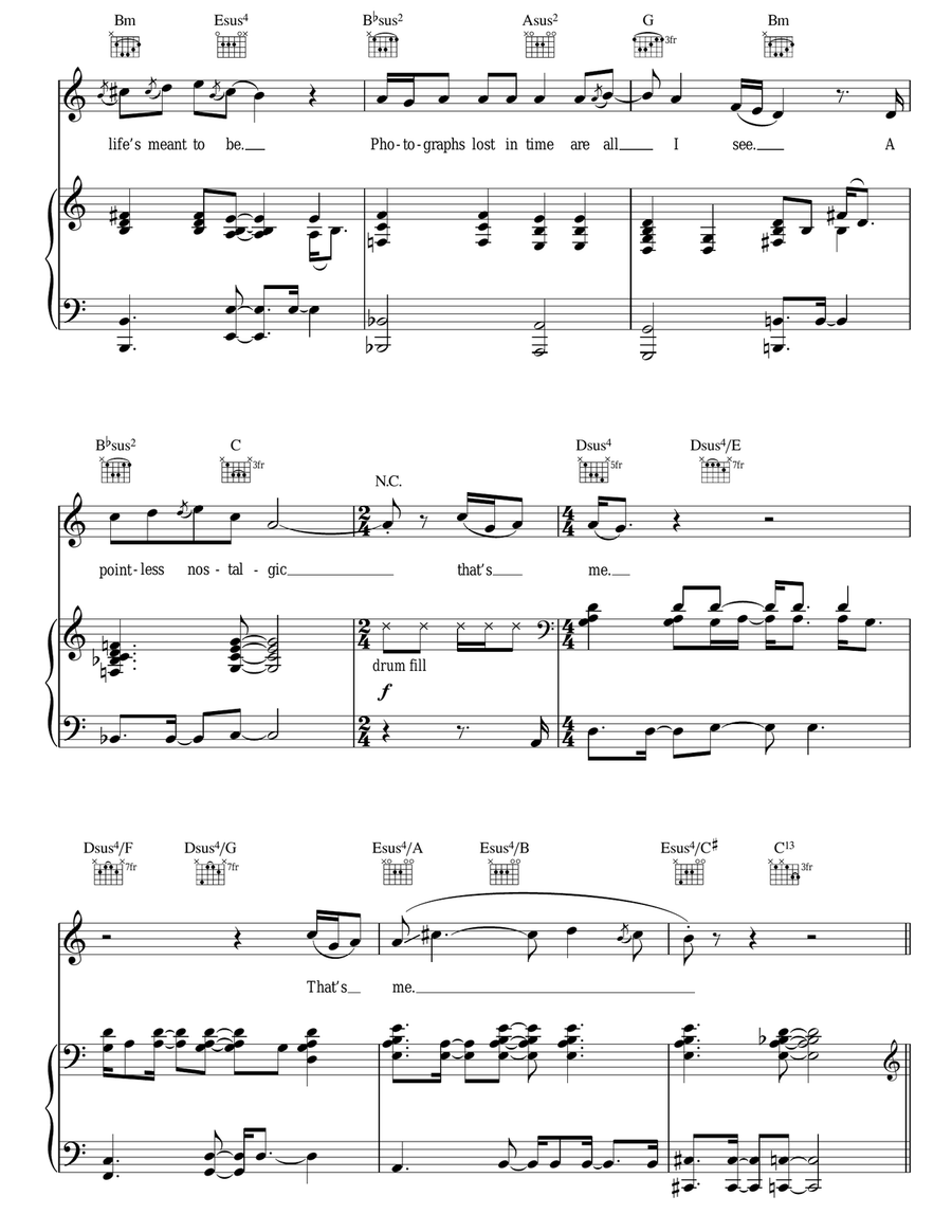 Pointless Nostalgic Guitar scores gallery preview page 5