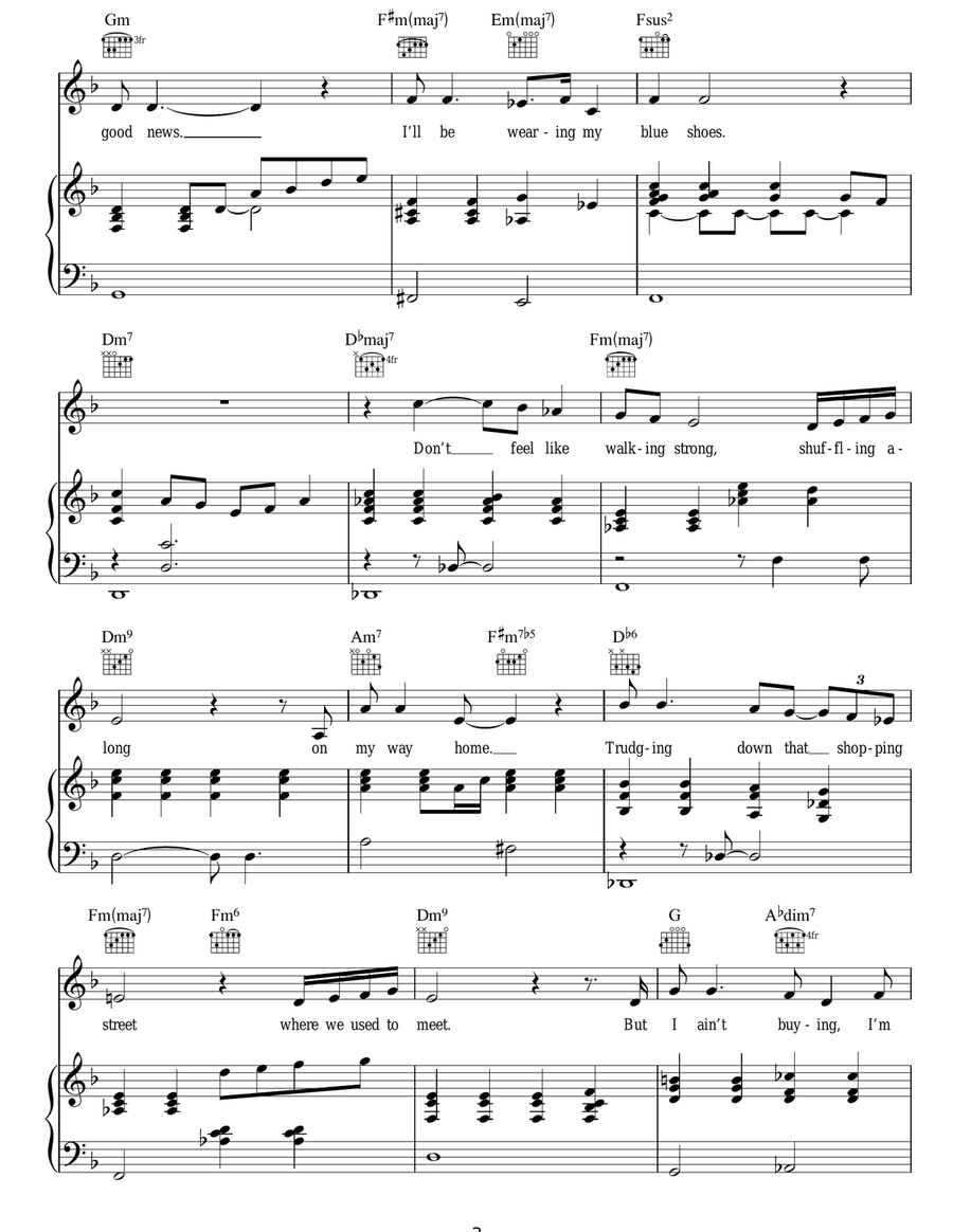 Blue Shoes Blue Shoes Acoustic Guitar scores gallery preview page 3