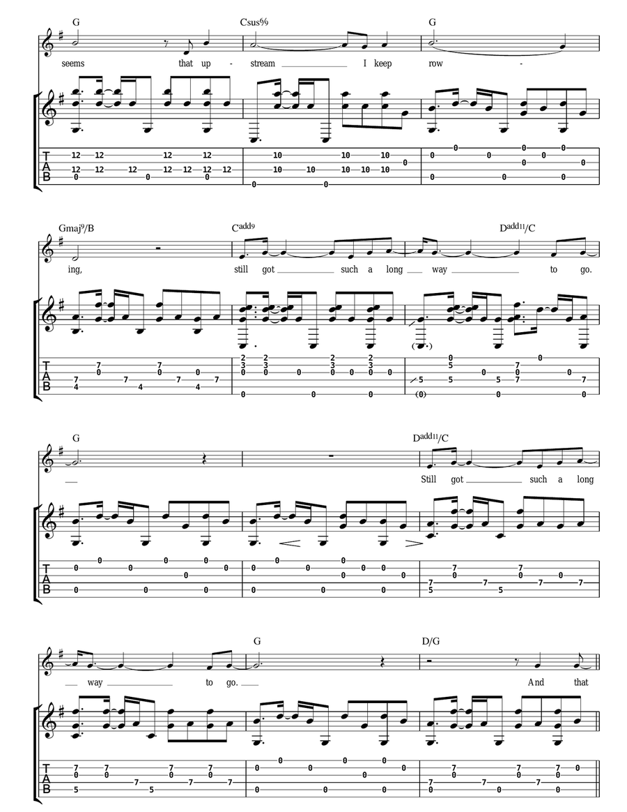 U.F.O. U.F.O. Acoustic Guitar scores gallery preview page 2