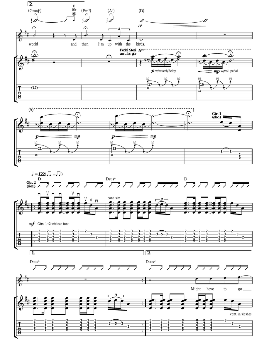 Up With The Birds Up With The Birds Acoustic Guitar scores gallery preview page 2