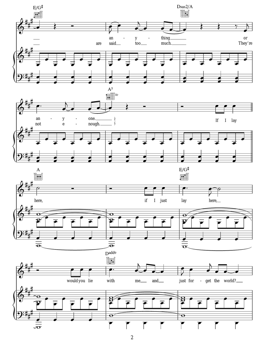 Chasing Cars Chasing Cars Guitar scores gallery preview page 2