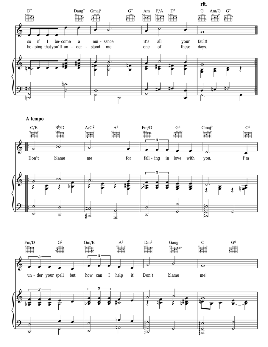 Don't Blame Me Don't Blame Me Guitar scores gallery preview page 3