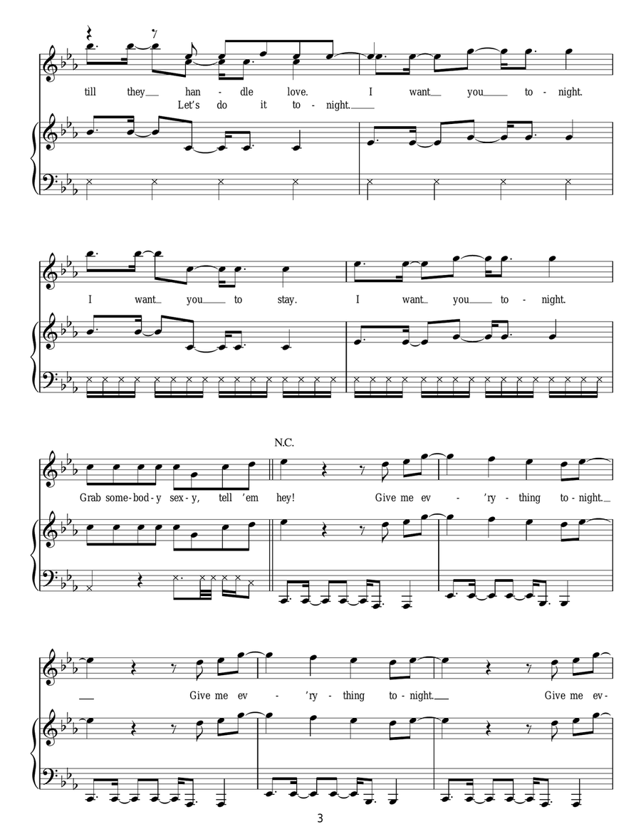 Give Me Everything (Tonight) Guitar scores gallery preview page 3