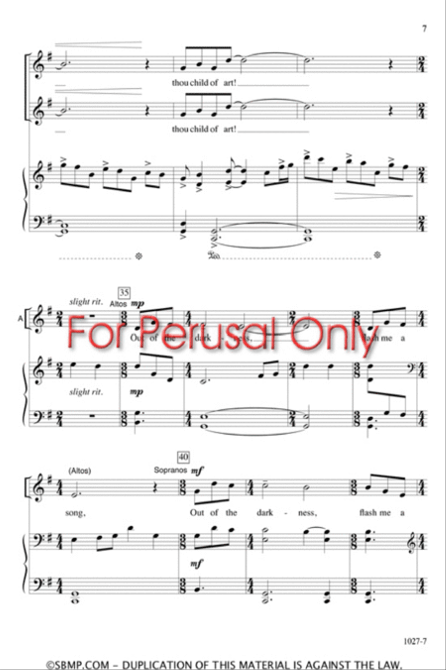 Wake Me a Song - SSA Octavo SSA scores gallery preview page 6