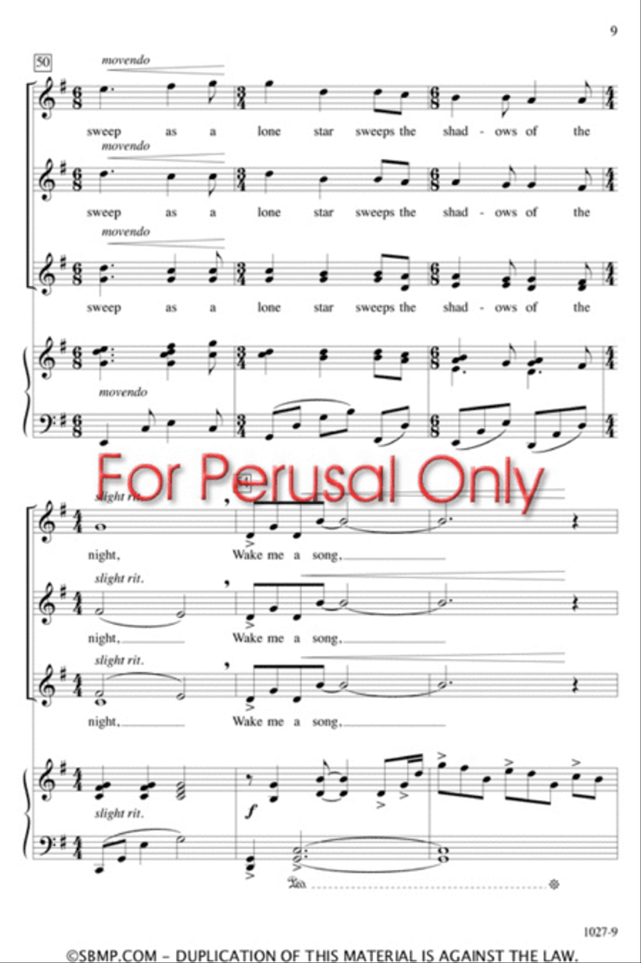 Wake Me a Song - SSA Octavo SSA scores gallery preview page 8