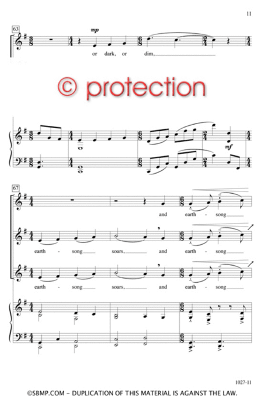 Wake Me a Song - SSA Octavo SSA scores gallery preview page 10
