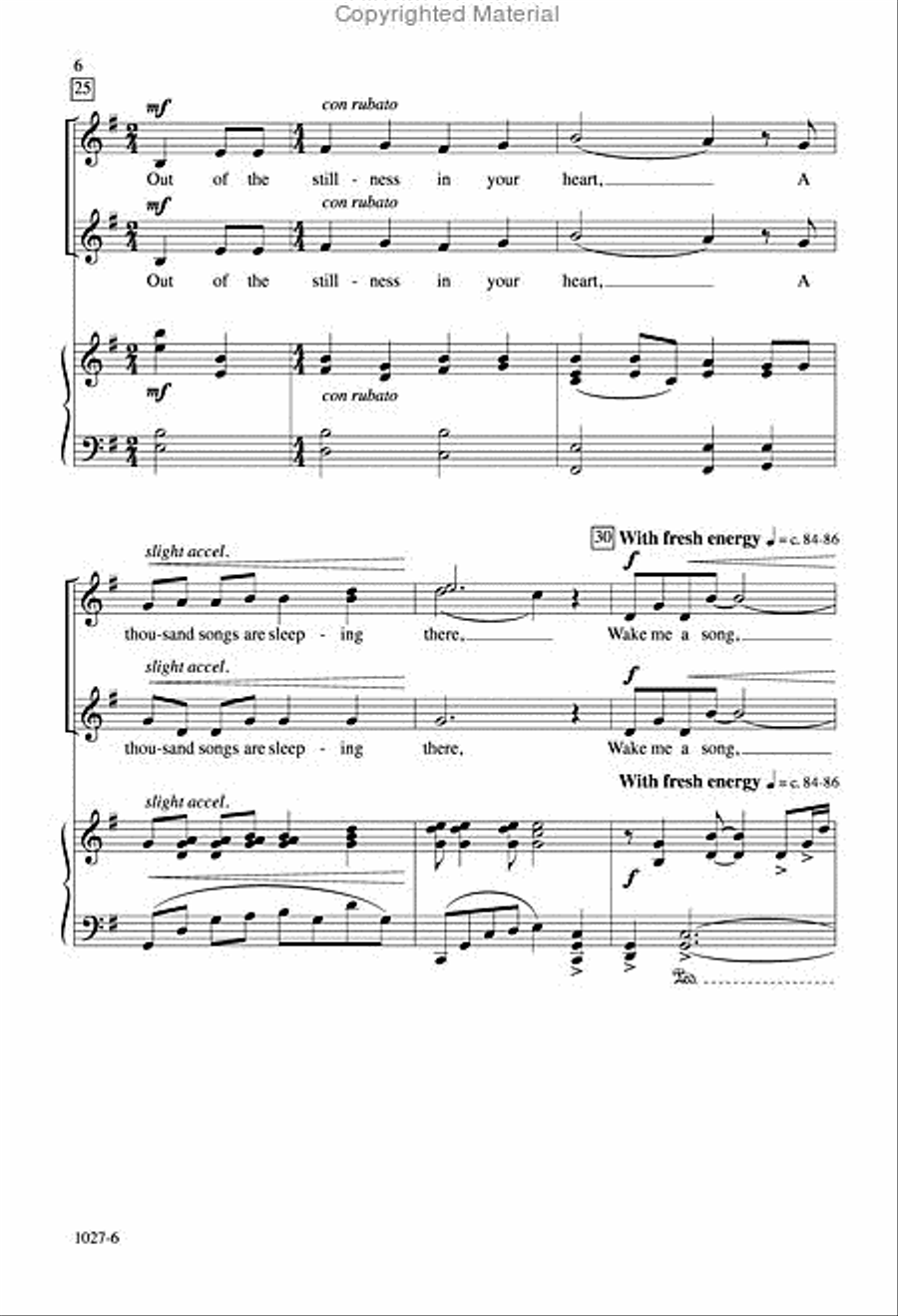 Wake Me a Song - SSA Octavo SSA scores gallery preview page 14