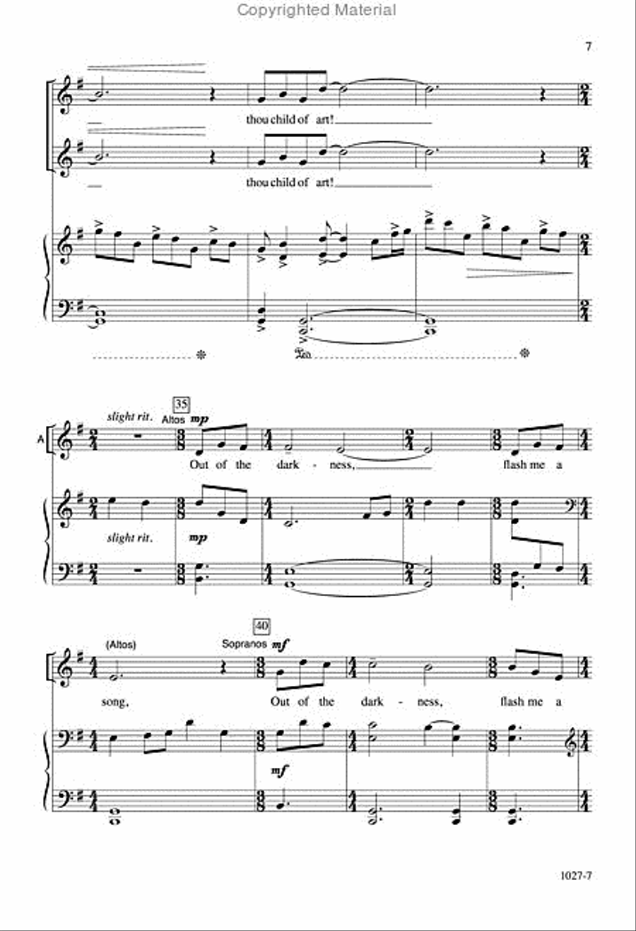 Wake Me a Song - SSA Octavo SSA scores gallery preview page 15