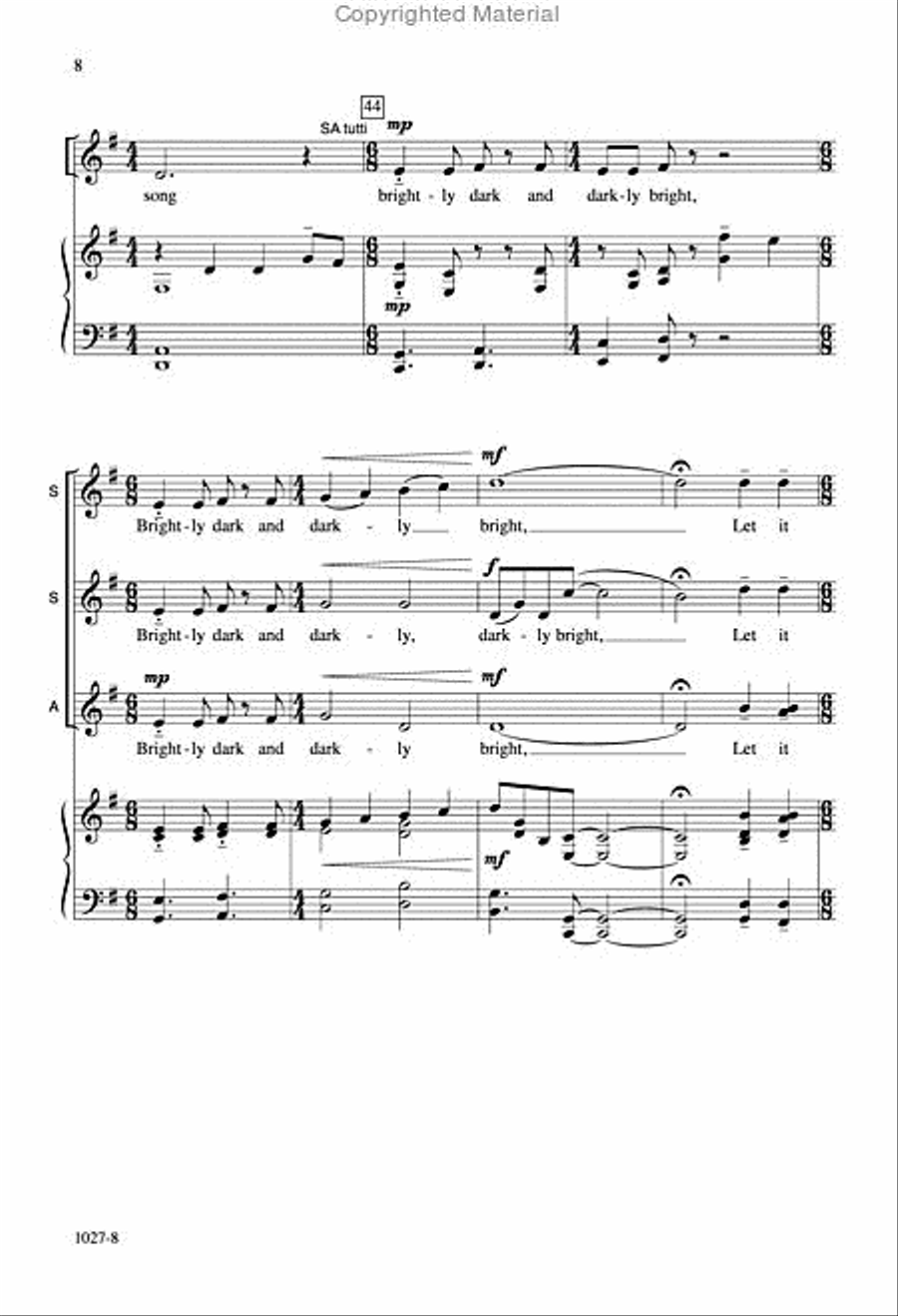 Wake Me a Song - SSA Octavo SSA scores gallery preview page 16