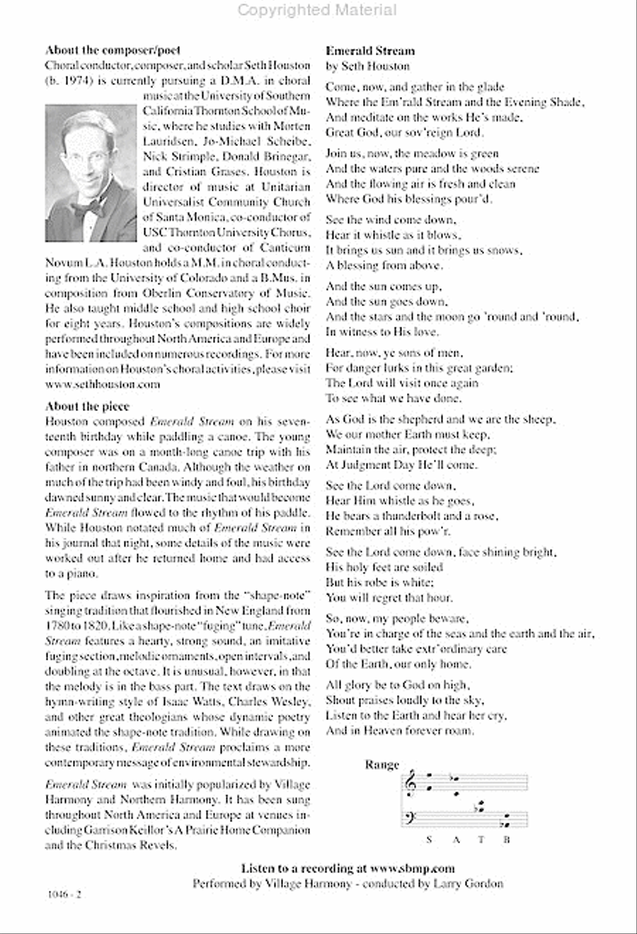 Emerald Stream - SATB Octavo 4-Part scores gallery preview page 3