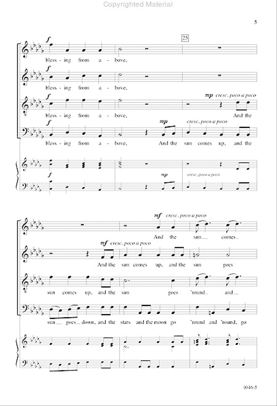 Emerald Stream - SATB Octavo 4-Part scores gallery preview page 6