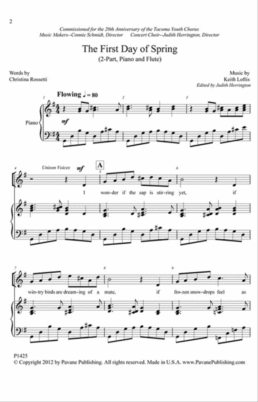 The First Day of Spring The First Day of Spring 2-Part scores gallery preview page 2