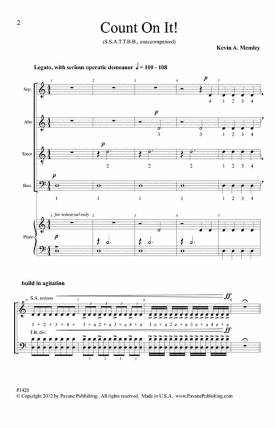 Count on It! Choir scores gallery preview page 2