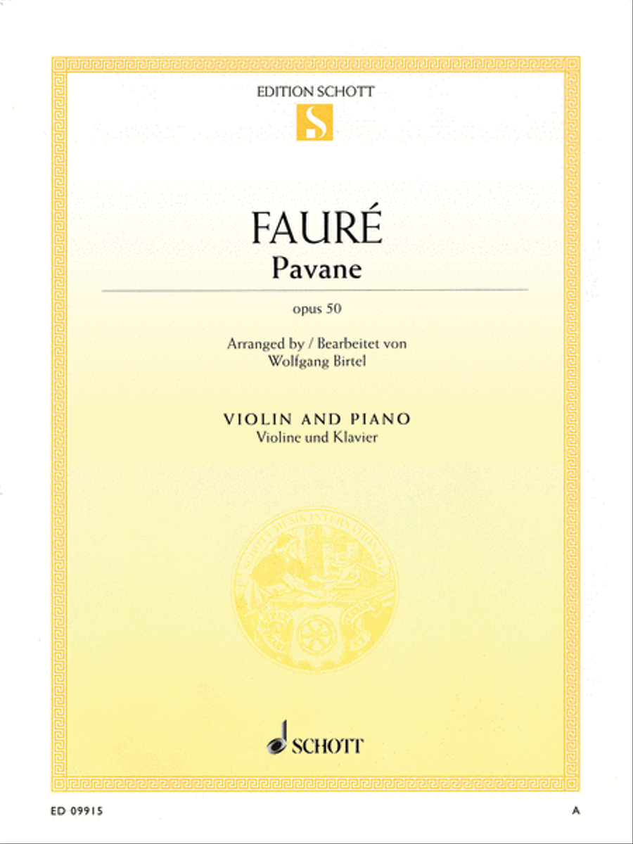 Pavane, Op. 50 Pavane, Op. 50 Violin Solo scores gallery preview page 1