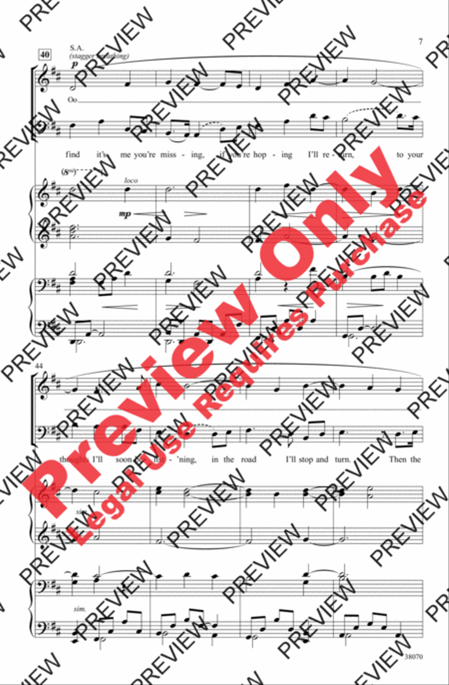 Homeward Bound Homeward Bound 4-Part scores gallery preview page 7