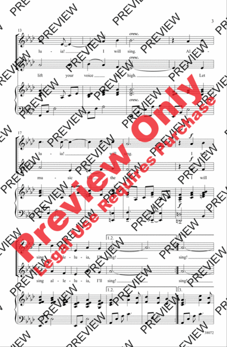 Alleluia! I Will Sing Alleluia! I Will Sing 2-Part scores gallery preview page 3