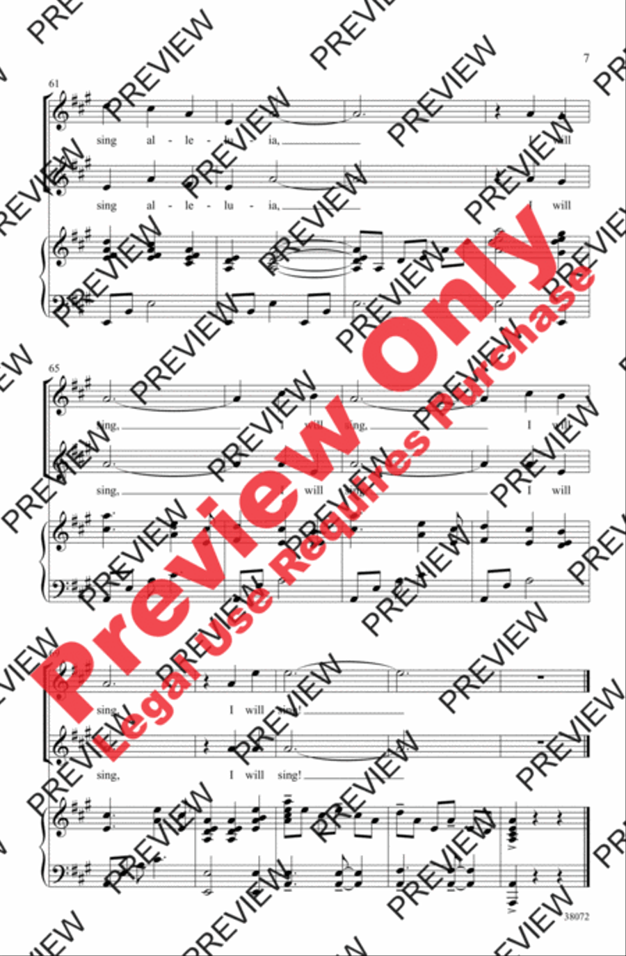Alleluia! I Will Sing Alleluia! I Will Sing 2-Part scores gallery preview page 7