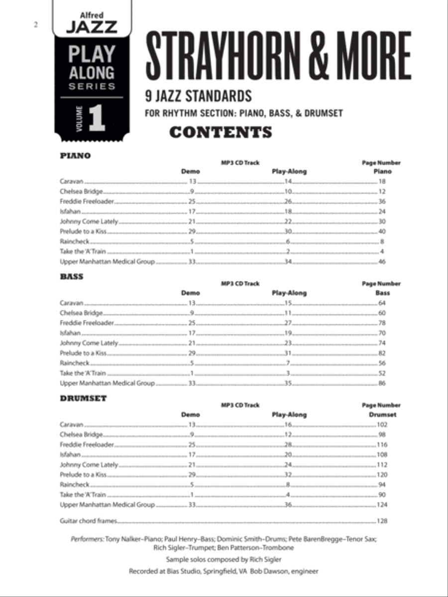 Alfred Jazz Play-Along -- Strayhorn & More, Volume 1 Piano scores gallery preview page 2