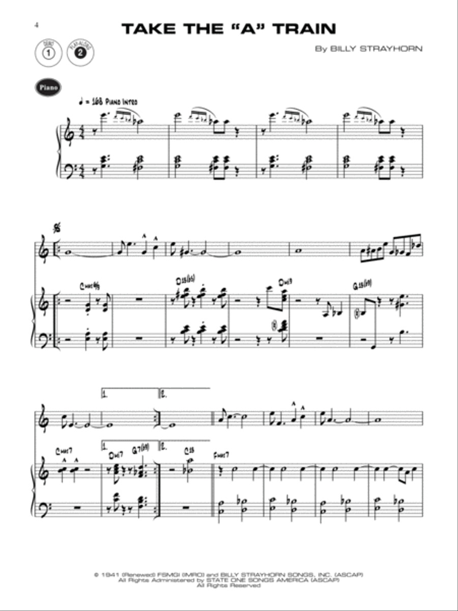 Alfred Jazz Play-Along -- Strayhorn & More, Volume 1 Piano scores gallery preview page 3