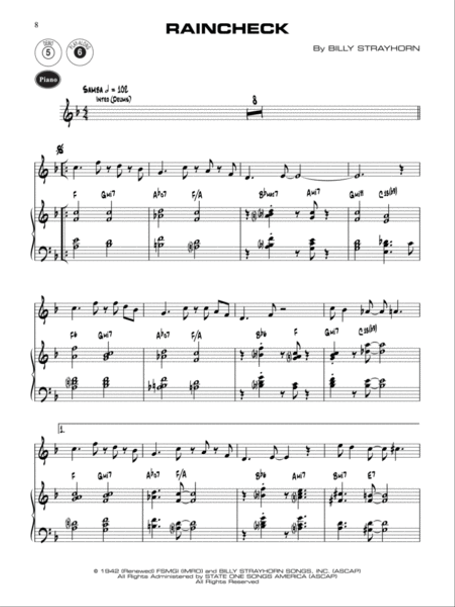 Alfred Jazz Play-Along -- Strayhorn & More, Volume 1 Piano scores gallery preview page 4