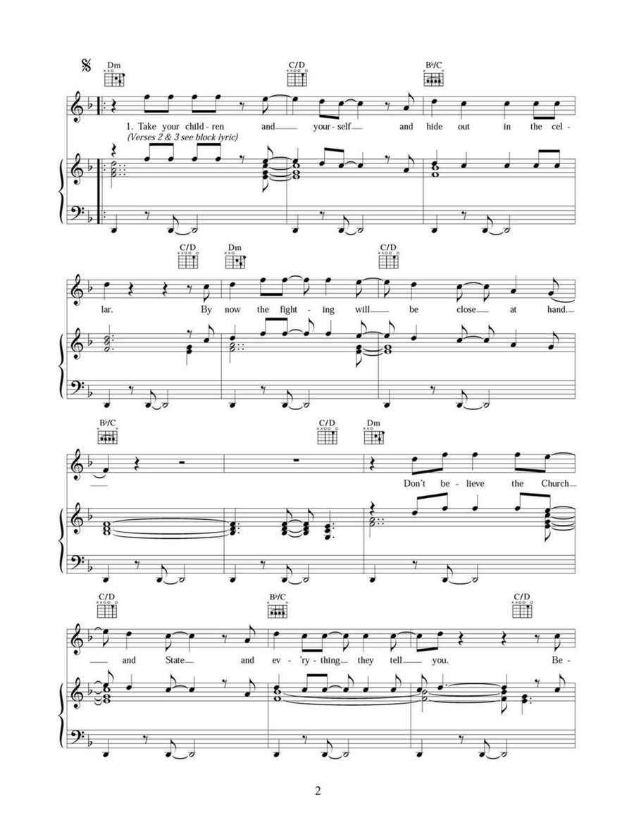 Silent Running Silent Running Piano, Vocal, Guitar scores gallery preview page 2