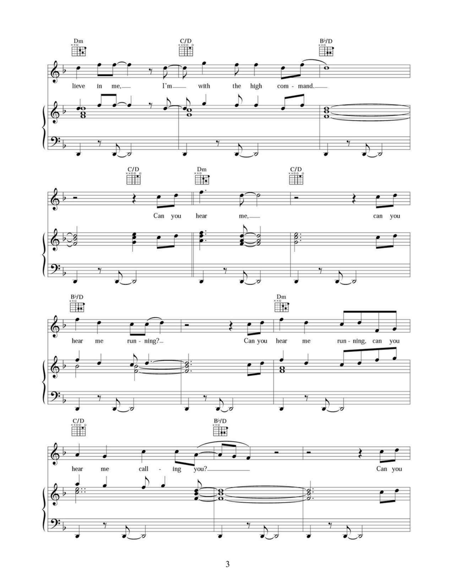 Silent Running Silent Running Piano, Vocal, Guitar scores gallery preview page 3
