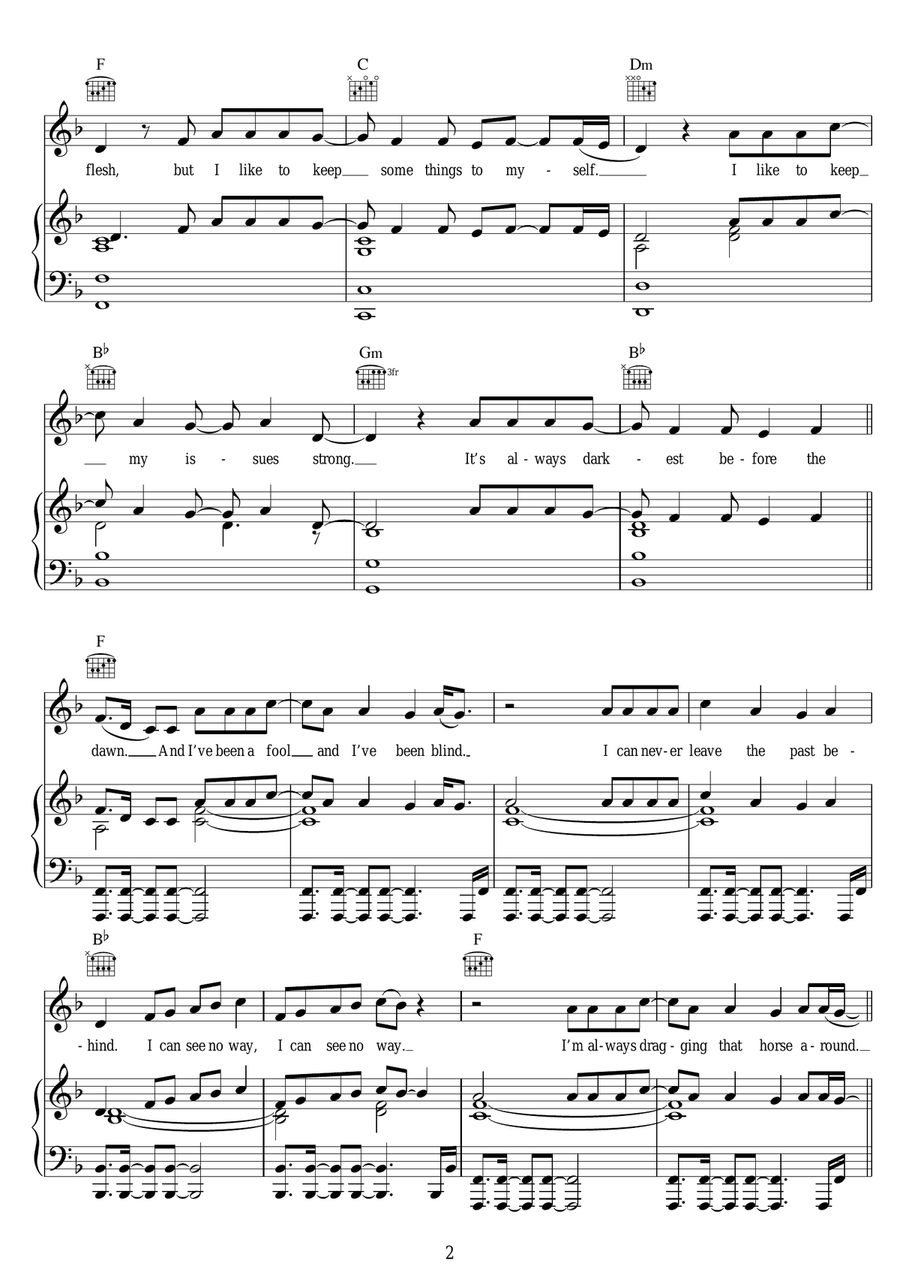 Shake It Out Shake It Out Piano, Vocal, Guitar scores gallery preview page 2