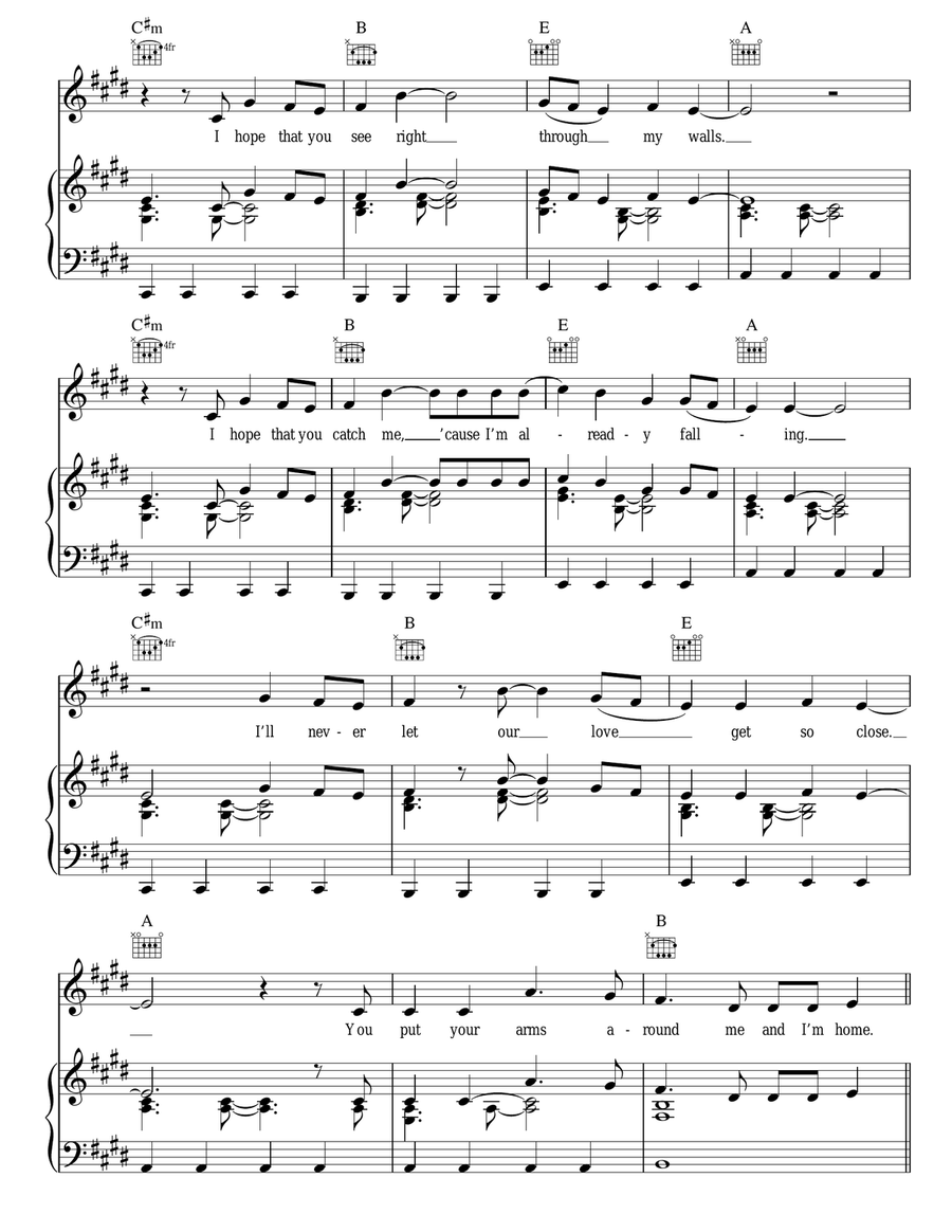 Arms Arms Piano, Vocal, Guitar scores gallery preview page 4