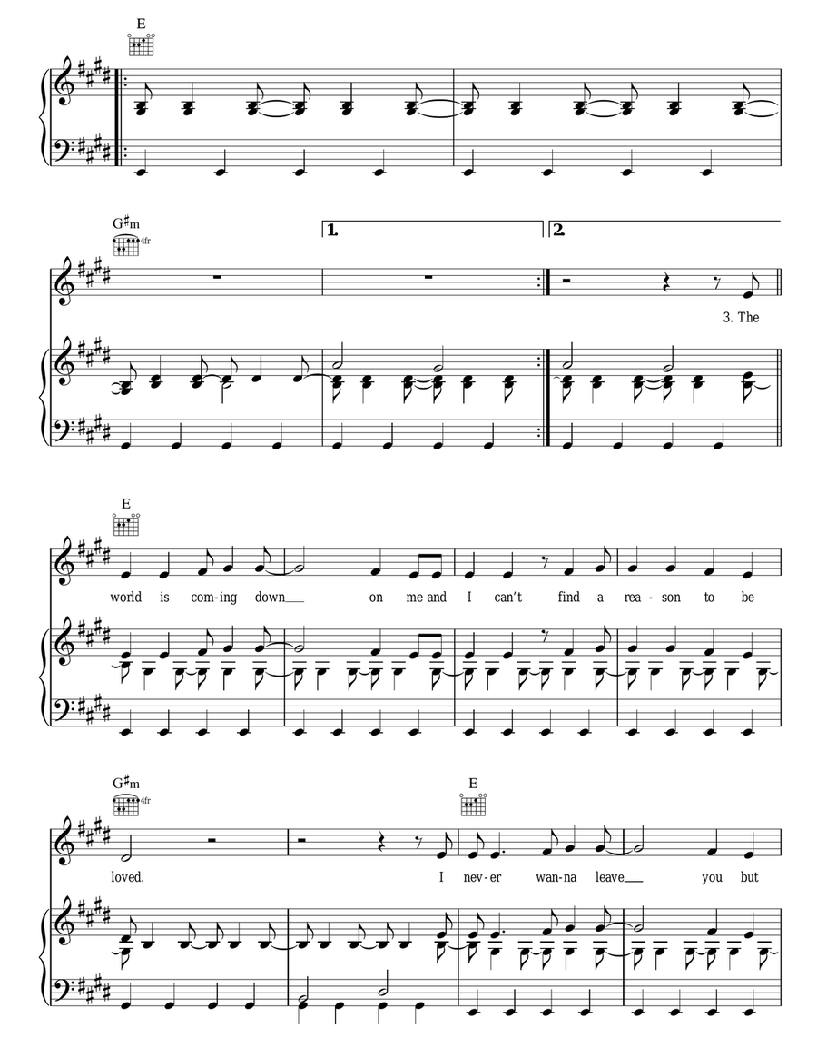 Arms Arms Piano, Vocal, Guitar scores gallery preview page 5
