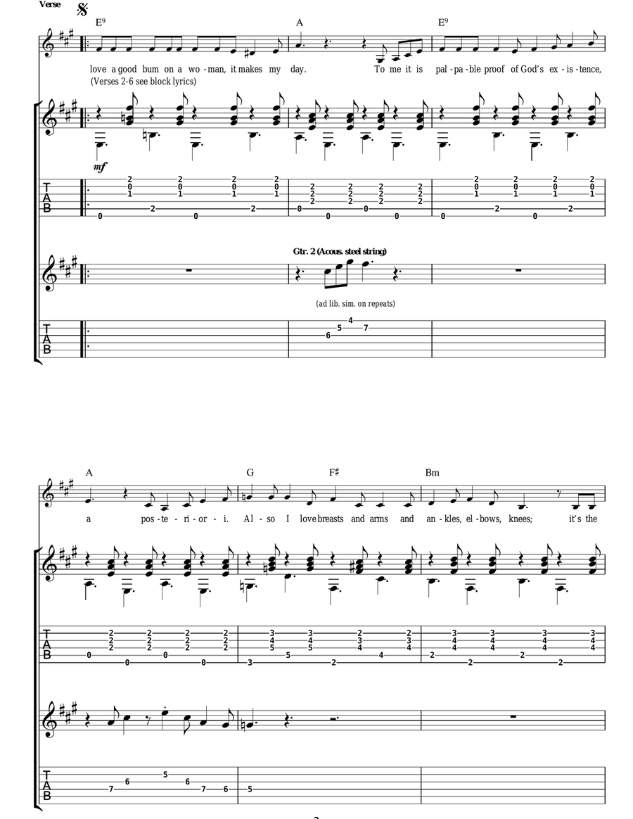 On Again! On Again! Acoustic Guitar scores gallery preview page 2