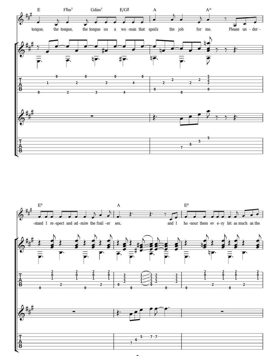 On Again! On Again! Acoustic Guitar scores gallery preview page 3