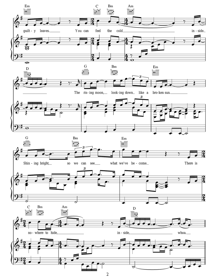 Say Something Now Say Something Now Piano, Vocal, Guitar scores gallery preview page 2
