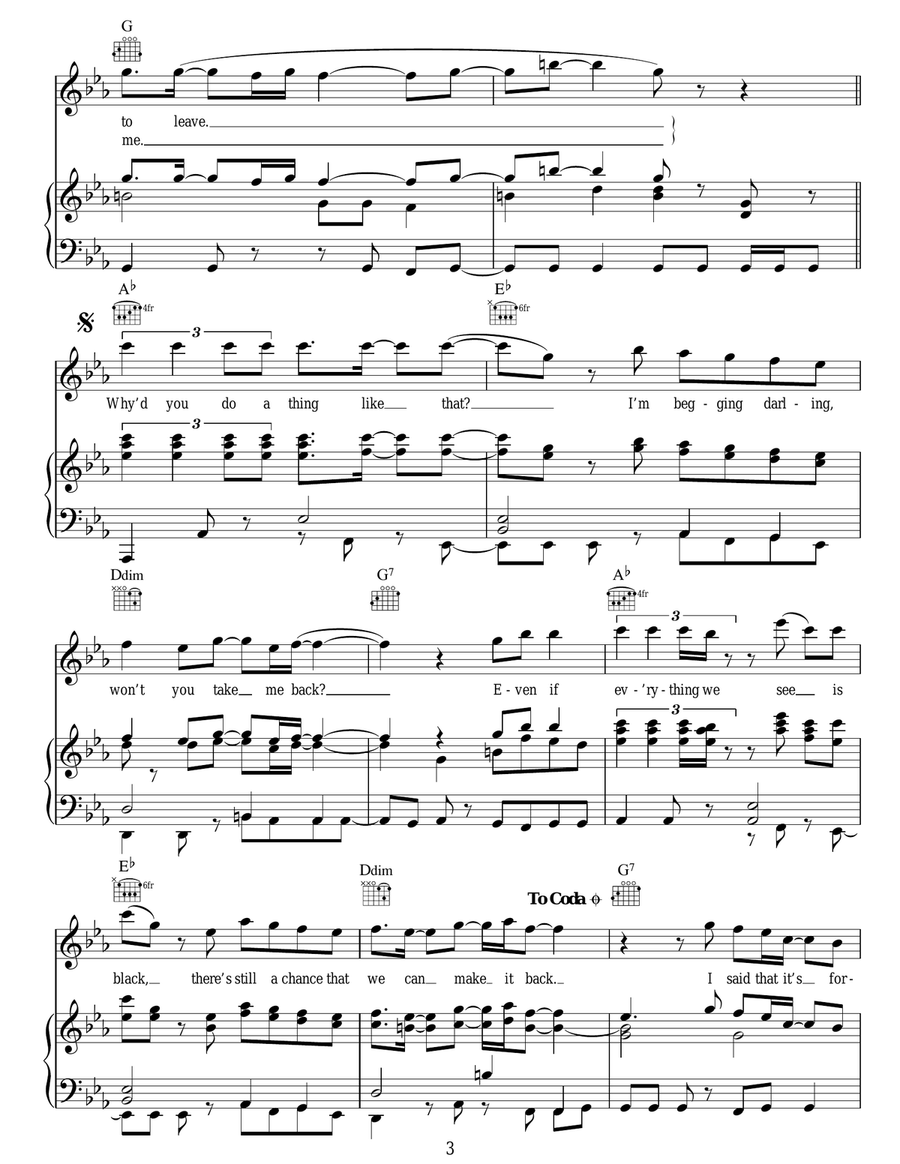 Forever Forever Piano, Vocal, Guitar scores gallery preview page 3