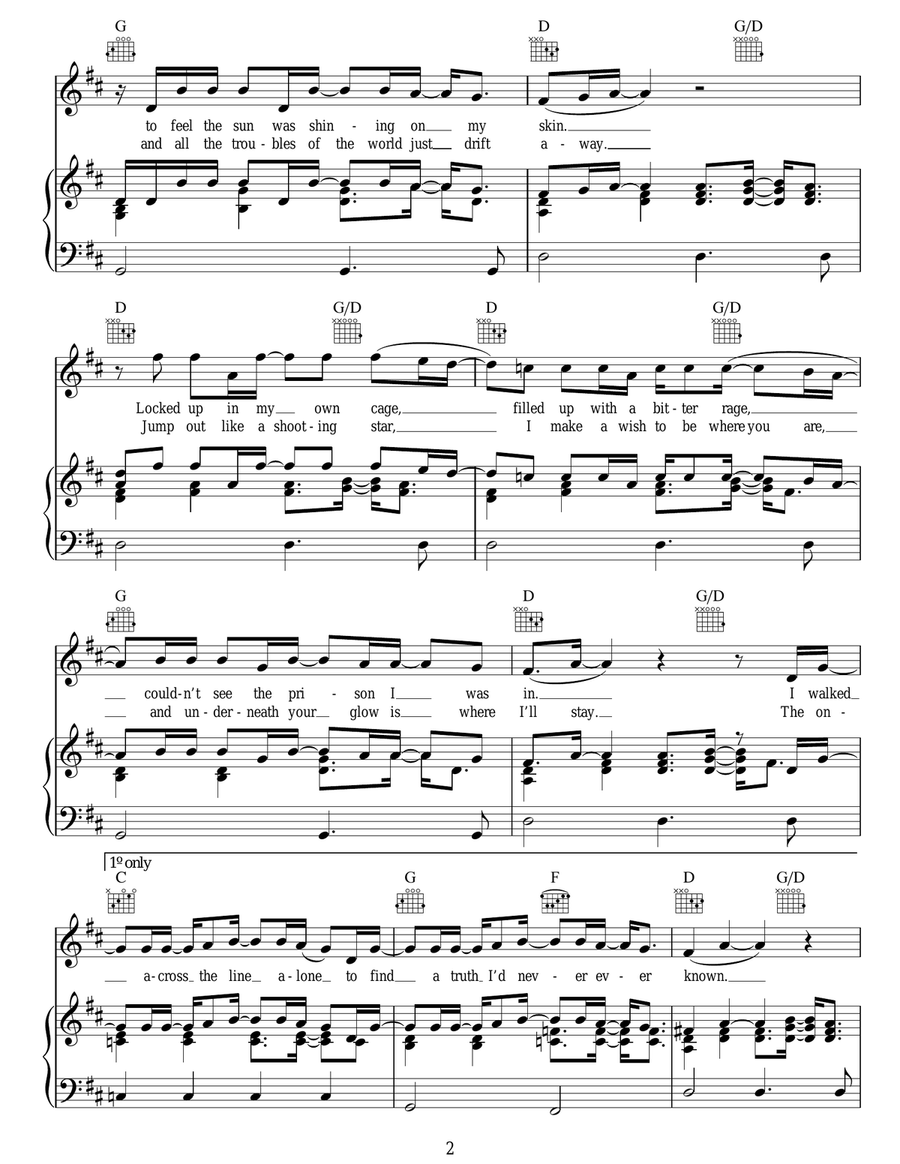 The Awakening The Awakening Piano, Vocal, Guitar scores gallery preview page 2