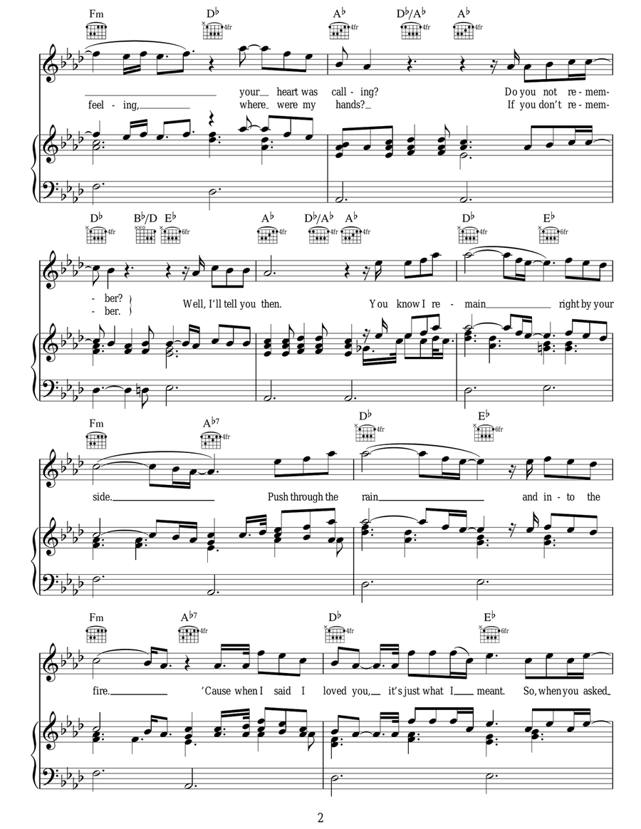 Right By Your Side Right By Your Side Piano, Vocal, Guitar scores gallery preview page 2