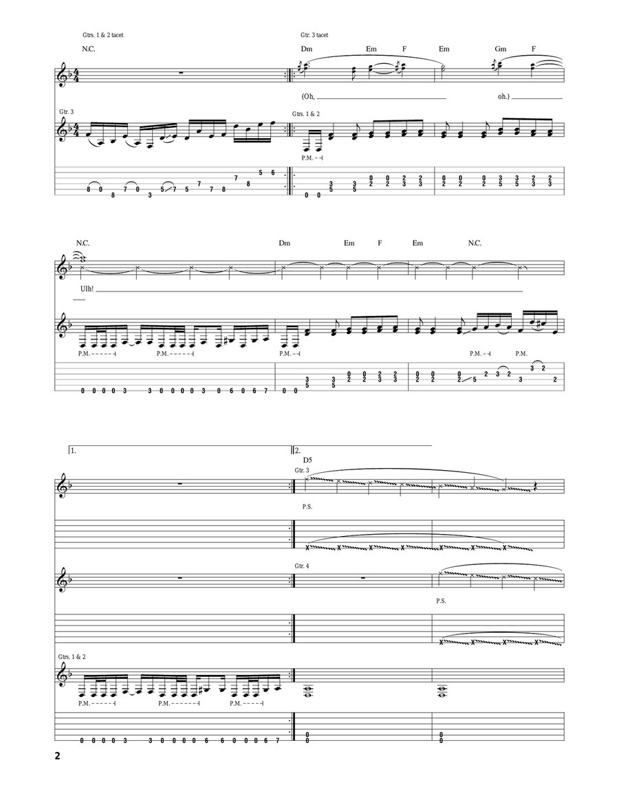 Desecrate Through Reverance Acoustic Guitar scores gallery preview page 2