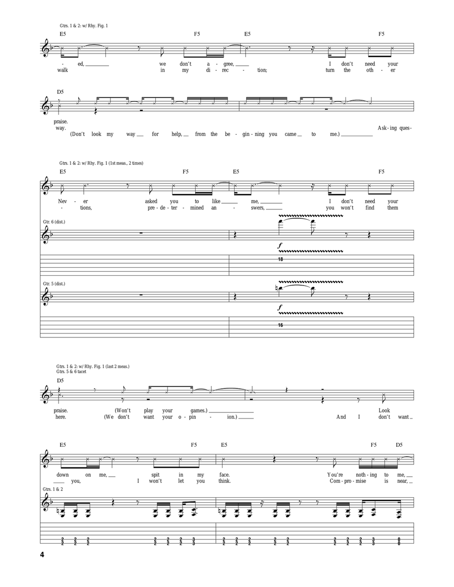 Desecrate Through Reverance Acoustic Guitar scores gallery preview page 4