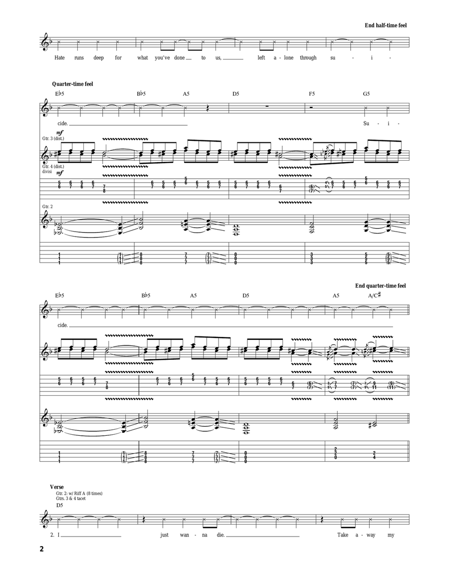 I Won't See You Tonight (Part II) Acoustic Guitar scores gallery preview page 2