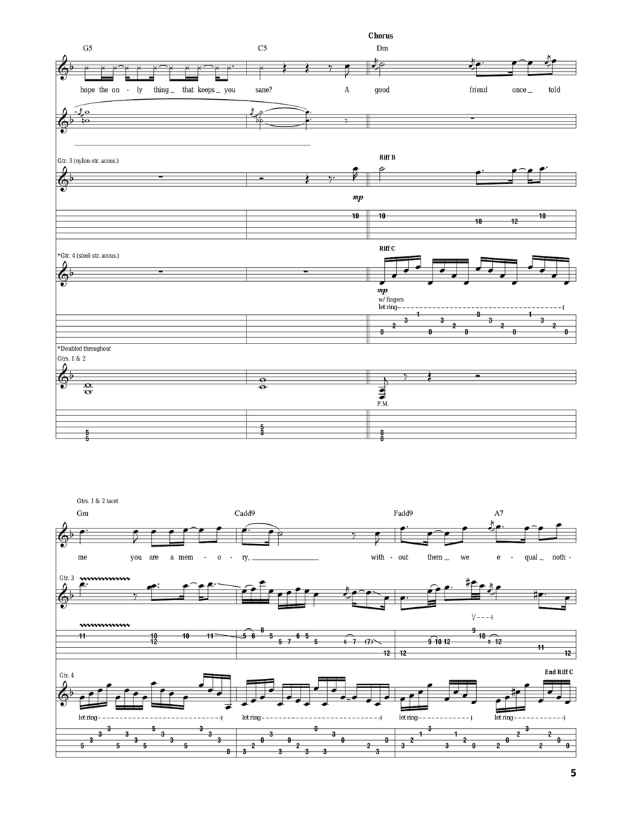 Remenissions Remenissions Acoustic Guitar scores gallery preview page 5