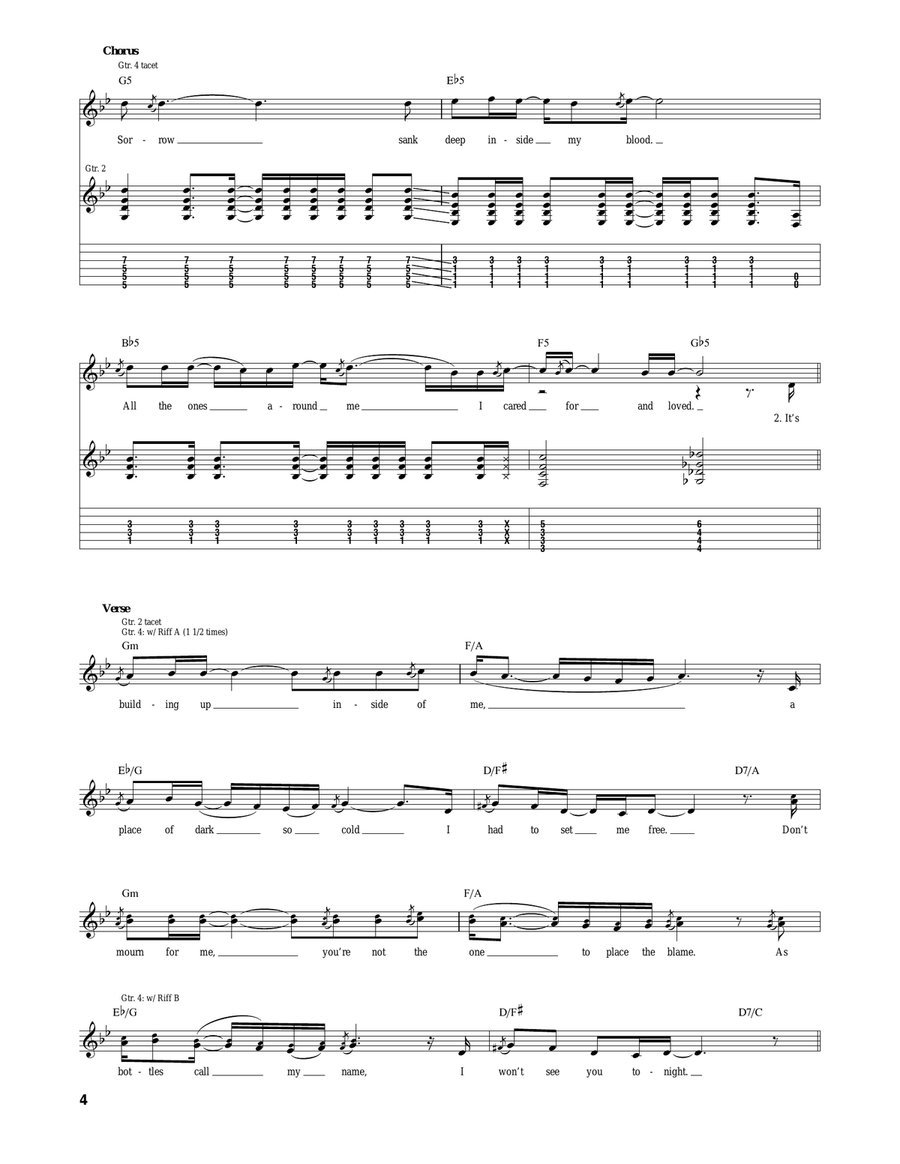 I Won't See You Tonight (Part I) Acoustic Guitar scores gallery preview page 4