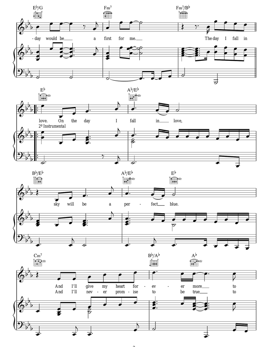 The Day I Fall In Love The Day I Fall In Love Guitar scores gallery preview page 2