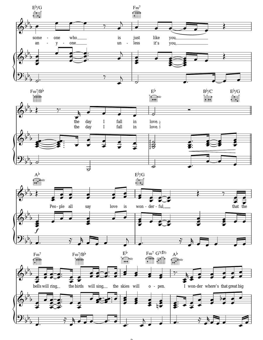 The Day I Fall In Love The Day I Fall In Love Guitar scores gallery preview page 3